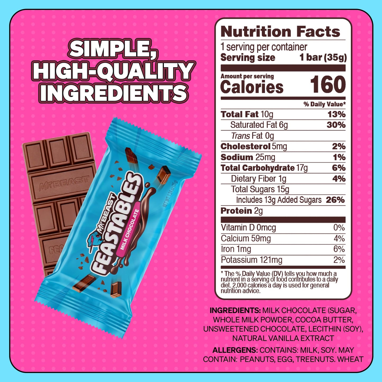 Feastables MrBeast 35g Milk Chocolate