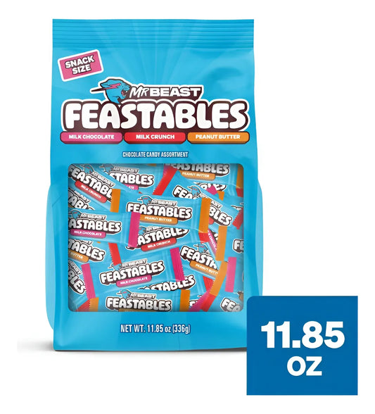 Mrbeast Feastables Paquete Variado Chocolates Feastables, 11.85 Oz/28ct