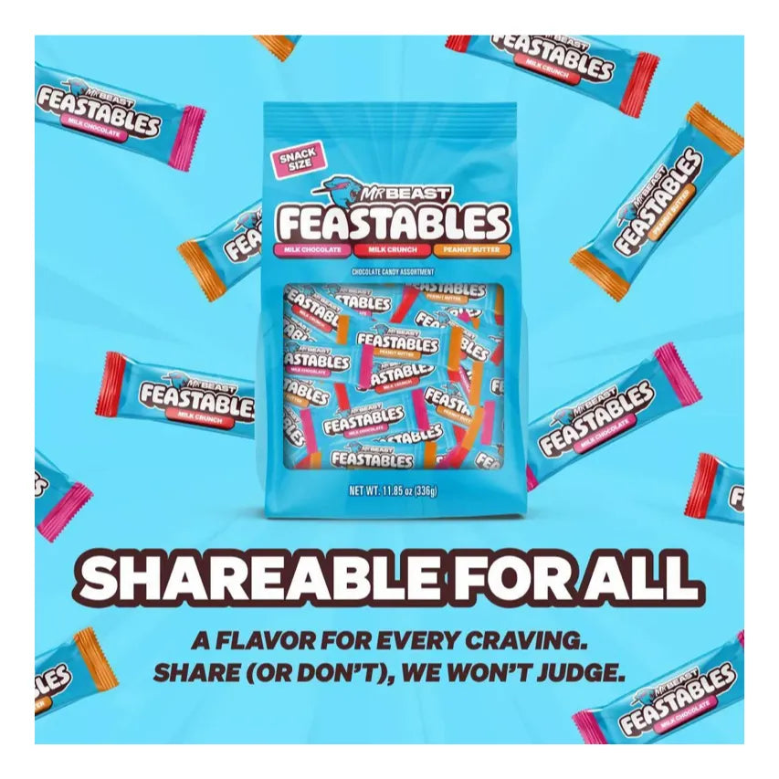 Mrbeast Feastables Paquete Variado Chocolates Feastables, 11.85 Oz/28ct