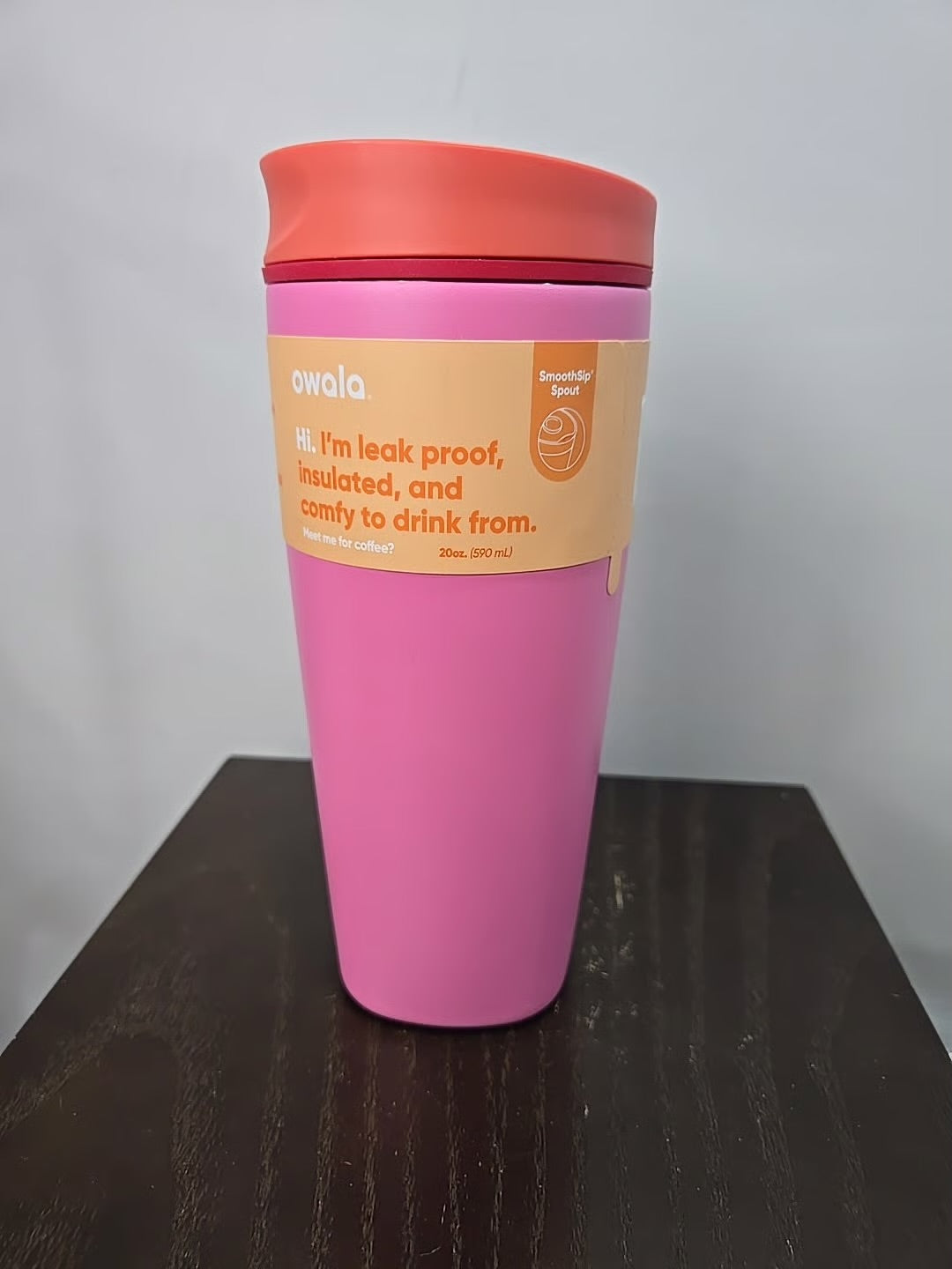 Owala de 20 oz para café color rosa