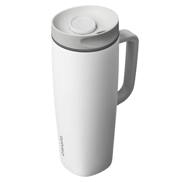 Owala de 24 oz para café con asa color blanco